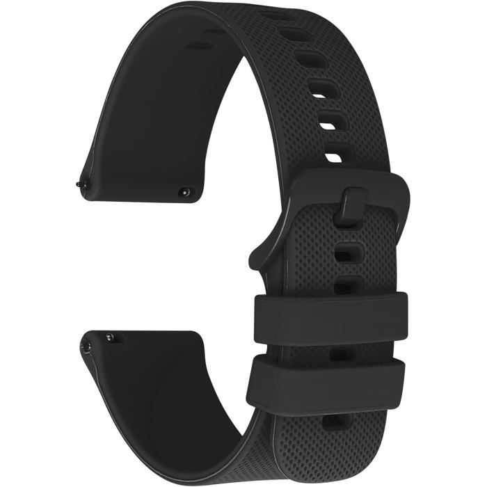 Bracelet de montre en silicone à libération rapide bracelet de montre étanche en caoutchouc souple avec boucle en métal pour homme
