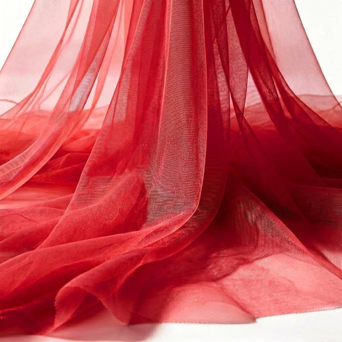 Tulle tissus au metre Rouge 3 m x 160 cm Tissu en tulle doux coudre chemin de table pour décoration TULLE - NOEUD - RUBAN - FICELL
