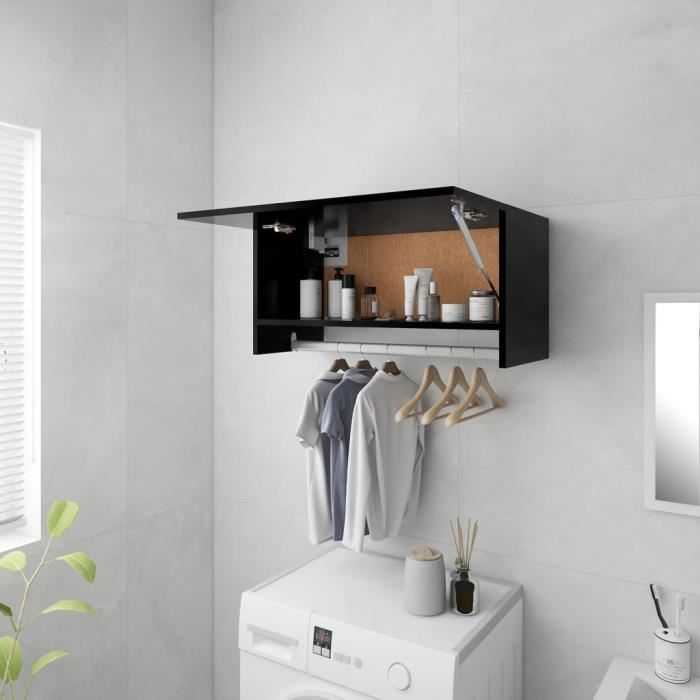AKOZON Garde-robe Noir 70x32,5x35 cm Aggloméré - AKO7867917060007 ...