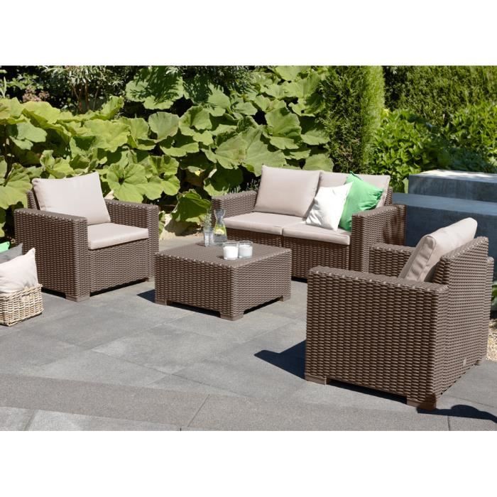Salon Bas California Cappuccino Allibert Achat Vente Salon Bas De Jardin Salon Bas California Cappuc Cdiscount