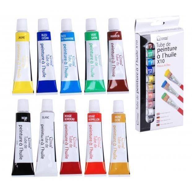Lot de 10 Tubes 10x12ml Peinture A l'huile Cdiscount BeauxArts et Loisirs créatifs