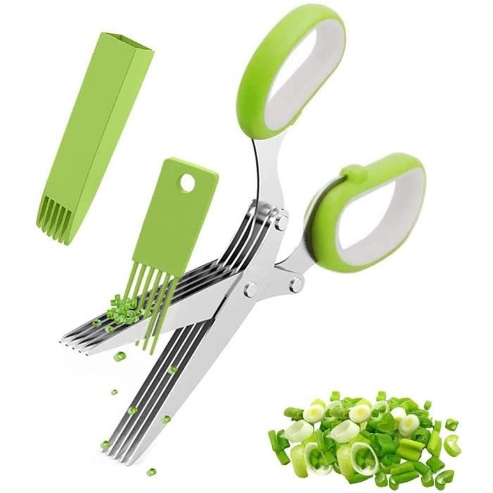 Frepxzlk Lot De 2 Ciseaux Multifonctionnels - Lames Colorées Titane Inoxydable, Poignées Souples Pour Maison, École, Bureau Et Couture