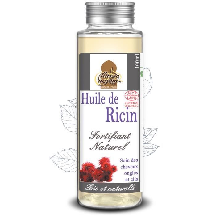 Huile De Ricin 100 Bio Et Ecocert Croissance Et Résistance Des Cheveux 100ml