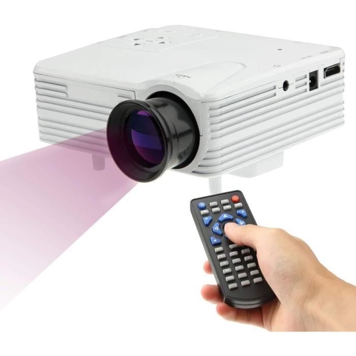 Mini vidéoprojecteur WiFi Full HD 1080P pris en charge Kolexa Mini  projecteur pour téléphone portable, projecteur portable compatible avec TV