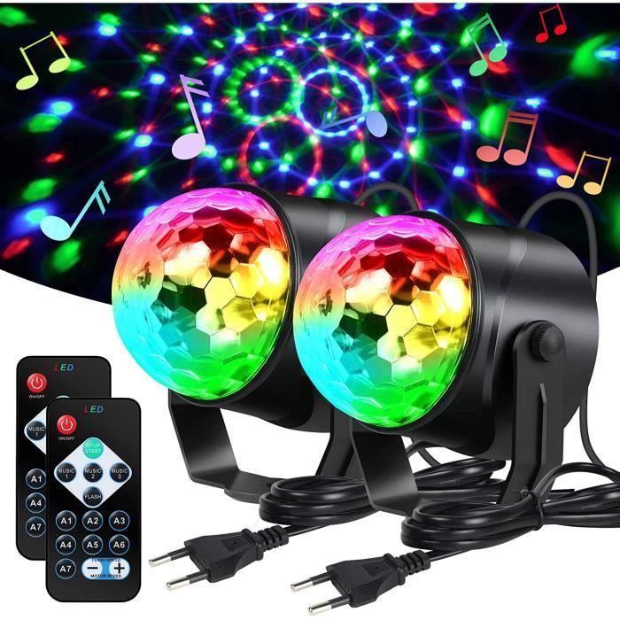 Boule Disco à Effets Lumineux Gobikey - 5W LED, Télécommande, Stroboscope, RVB Pour Soirée