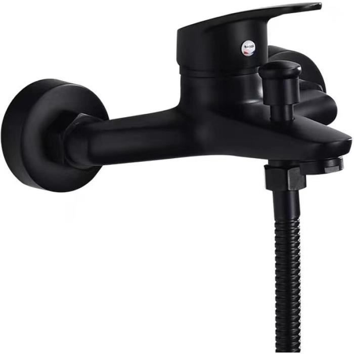 Robinet De Salle De Bain, Robinet De Lavabo, Mitigeur Monocommande 1 Trou Eau Chaude Et Froide Noir 96843488