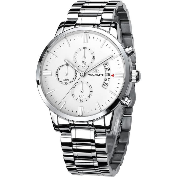 Montre Homme Etanche Militaire Sport Chronographe Montre Analogique Quartz Mode Montres Bracelet Lumineuse Calendrier l gan H2519