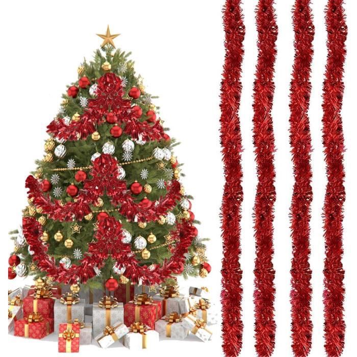 Guirlande De Noël De 1,8 M - Luxueuse Guirlande Métallique Brillante Pour Sapin De Noël Et