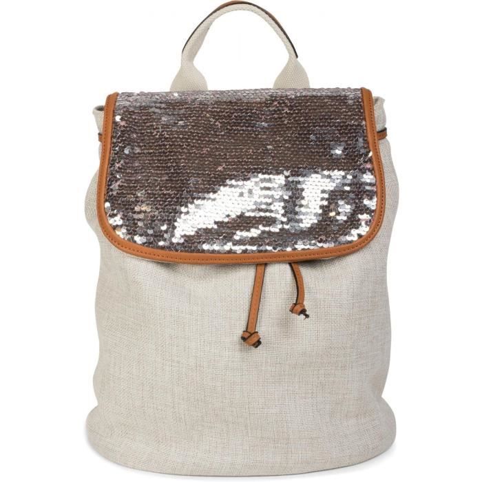 Sac à Dos à Paillettes Violet Caramel & Cie - Référence 57377 - Dimensions 31x24x10 Cm - Neuf Sous Blister