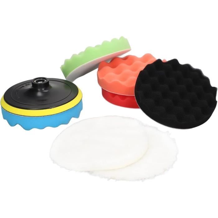66 pcs Tampon de polissage Roue, Roue de Polissage en Laine avec poignée Outil Rotatif, Têtes De