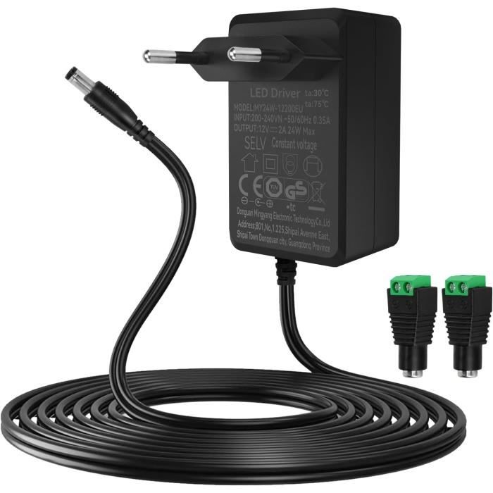 Chargeur Secteur 12V 2A Pour Geopad 110 / Geobook 110 - Alimentation AC/DC - Neuf Avec Garantie 1 An