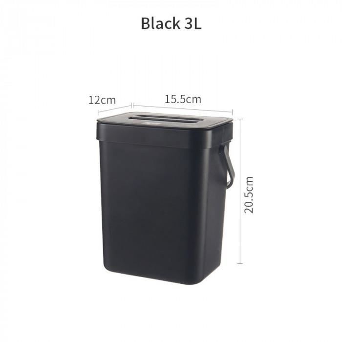 version noir 3l poubelle murale pour salle de bains cuisine salon toilettes seau a ordures chambre style nordique 68 cdiscount maison