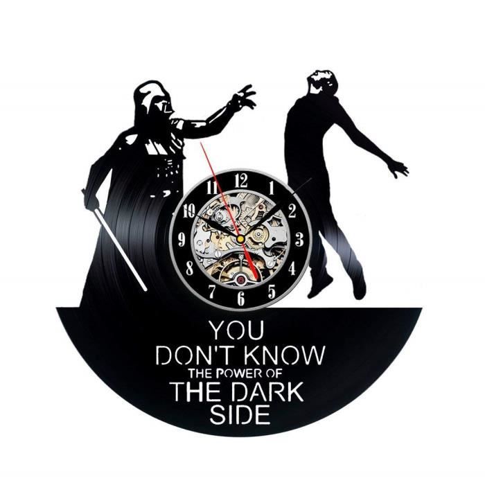 Horloge murale en vinyle 33 tours fait-main/thème Star Wars film Star wars Dark Vador 