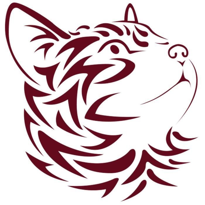 Sticker Decoration Animal Chat Tribal Tete A Droite 60x60cm Bordeaux Chat011 Achat Vente Stickers Cdiscount