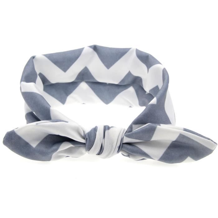 1 Joli Bandeau Bebe Fille De Couleur Blanc Zig Zag Gris Cdiscount Au Quotidien
