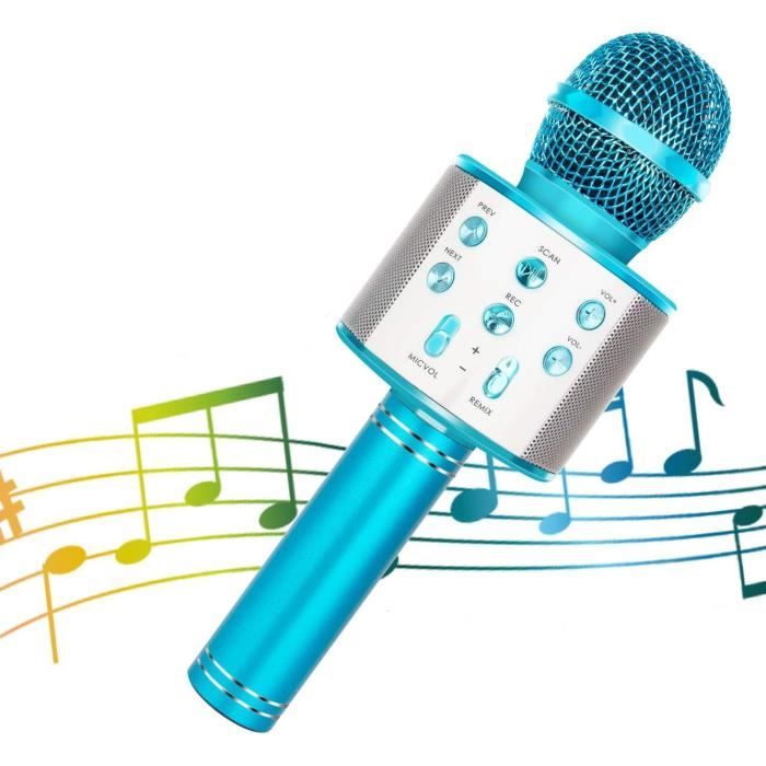Microphone Karaoke Sans Fil, Micro Karaoké Bluetooth Portable avec