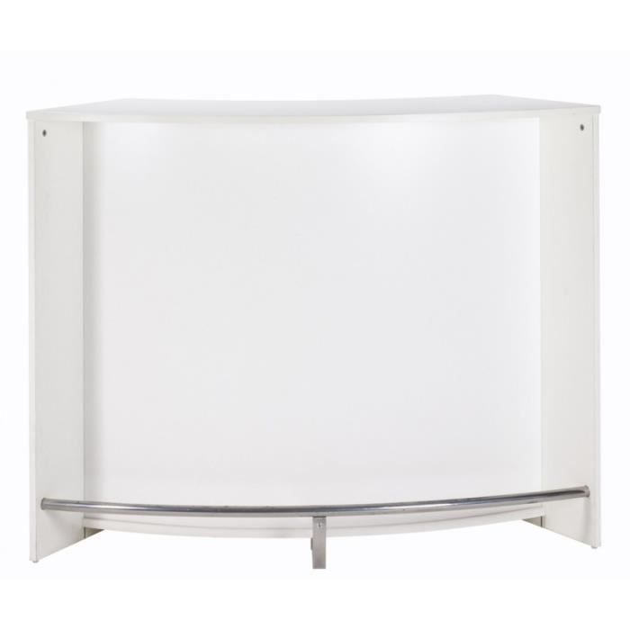 meuble bar, meuble comptoir blanc 135 cm - blanc - l 134.5 x l 55.3 x h 104.8 cm