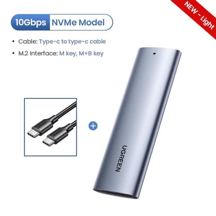 Boîtier SSD vers USB, Type C 3.1, adaptateur pour NVME NGFF ...