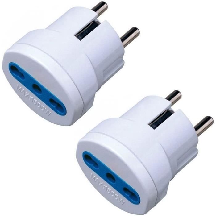 Adaptateur schuko adaptateur universel de voyage prise italienne 10 16a prise schuko multiprise