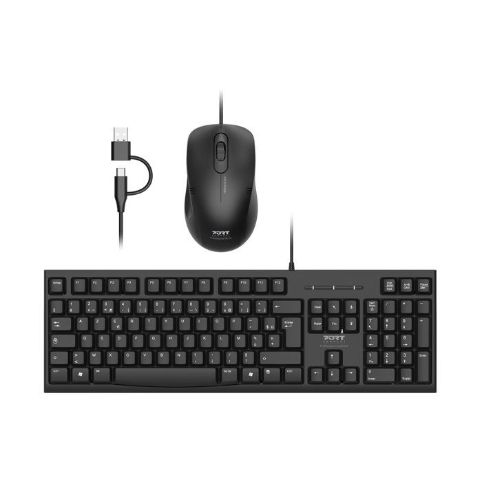 Pack Clavier Et Souris Filaire Port Designs 900900 – AZERTY, 1000 DPI - vue 5