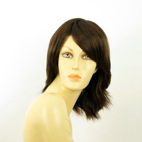Perruque Femme 100% Cheveux Naturels - Châtain (Brun Moyen) - Modèle VALERIE 6 - Taille M