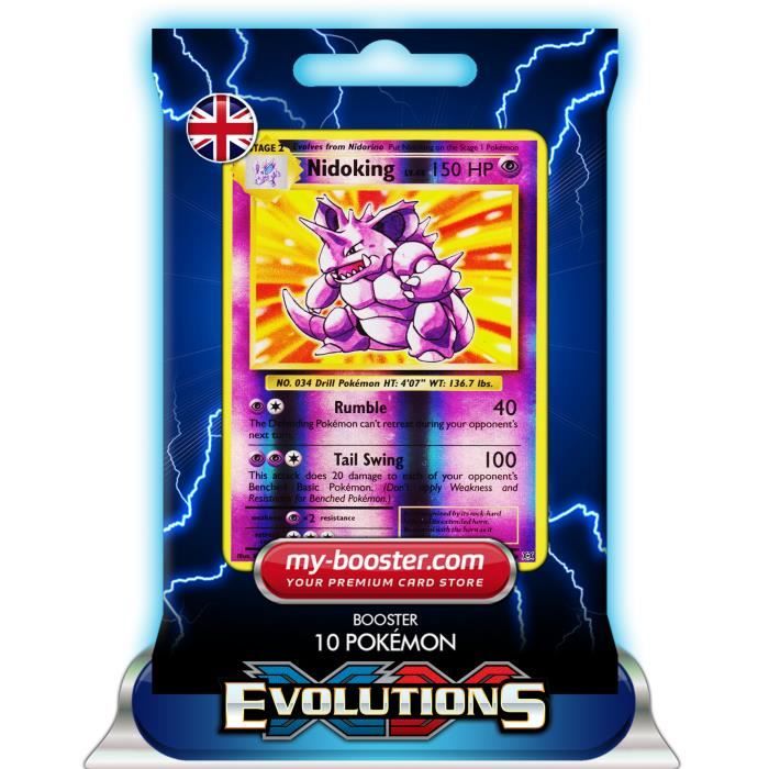 NIDOKING holo reverse 45108 150HP XY12 EVOLUTIONS Booster de 10