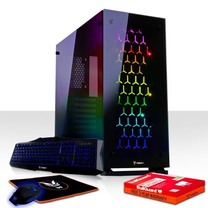 Top achat Ordinateur de bureau Fierce APACHE PC Gamer de Bureau - Intel Core i5 7400 4x3.5GHz CPU, 8Go RAM, GTX 1050 2Go, 1To HDD - 457059 pas cher
