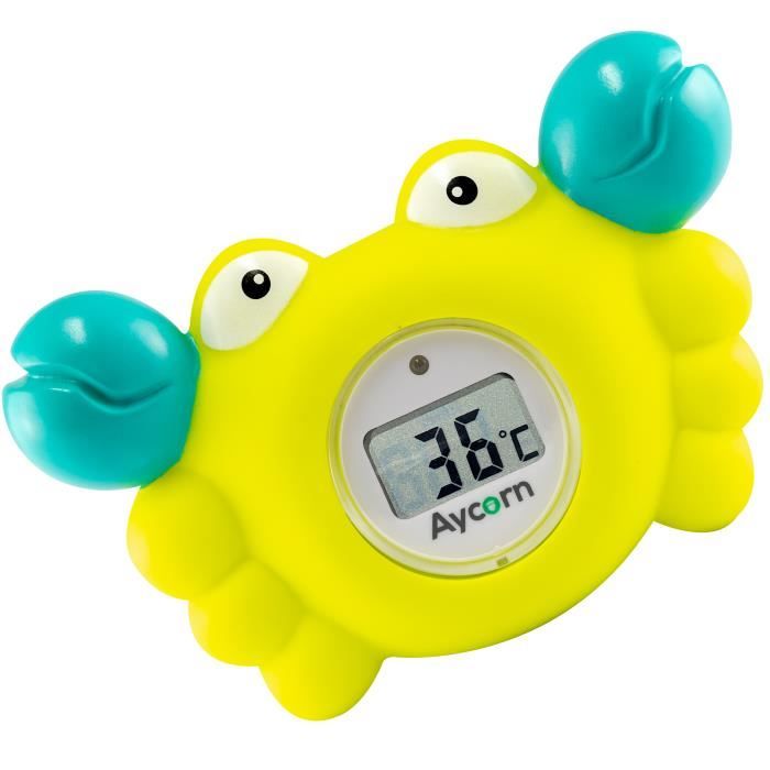 Thermomètre Digital Bain et Chambre pour Bébé - AYCORN - Jaune