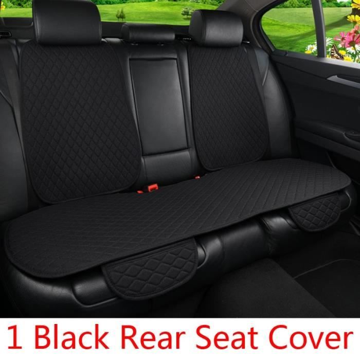 Housse de siège de voiture protecteur Auto lin avant arrière dossier arrière coussin de siège pour Aut 1 rear black
