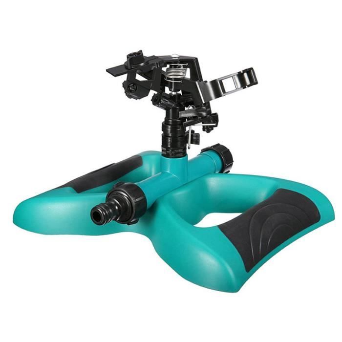 Arroseur Oscillant Automatique 360° SHENGYIG - Pulvérisation Réglable 4-10m, Idéal Pour Pelouse Et Jardin (Tandem Rotatif Durable)