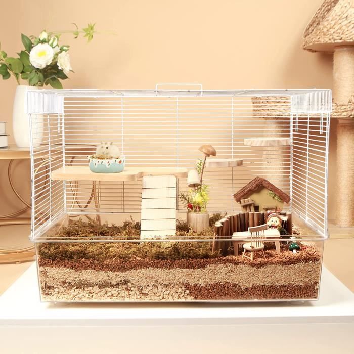 Cages Pour Petits Animaux - Bucatstate Cage Habitat Accessoires Spacieuse Petit Hamster Souris Gerbille Rongeurs (62 * 35