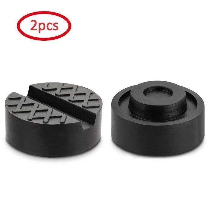 2 Patins Caoutchouc Pour Cric Voiture - Diamètre 48mm, Charge 3 Tonnes