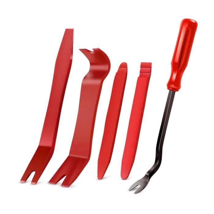 QWORK 342 Pièces Kit Outils Démontage Garniture Voiture – Panneaux, Portes, Radio, Plastiques Intérieurs