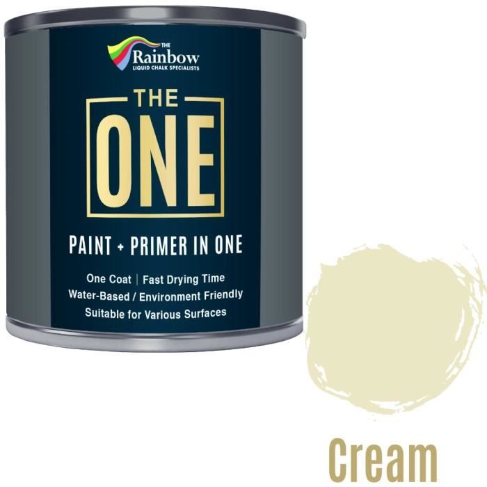 Une Peinture Un Manteau Multi Surface Peinture Pour Bois Metal Plastique Interieur Exterieur Creme Satine 1 Litre Achat Vente Peinture Acrylique Une Peinture Un Manteau Cdiscount