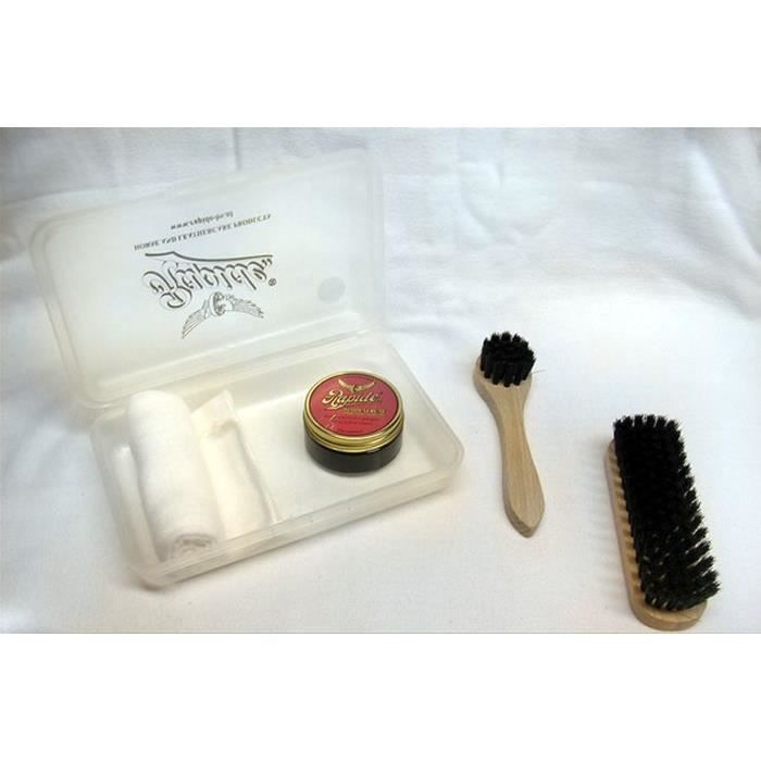 Kit De Cirage Pour Chaussures 8 Pièces - Kit Nettoyage Entretien Voyage Noir Et Neutre Avec Brosses Et Chiffon