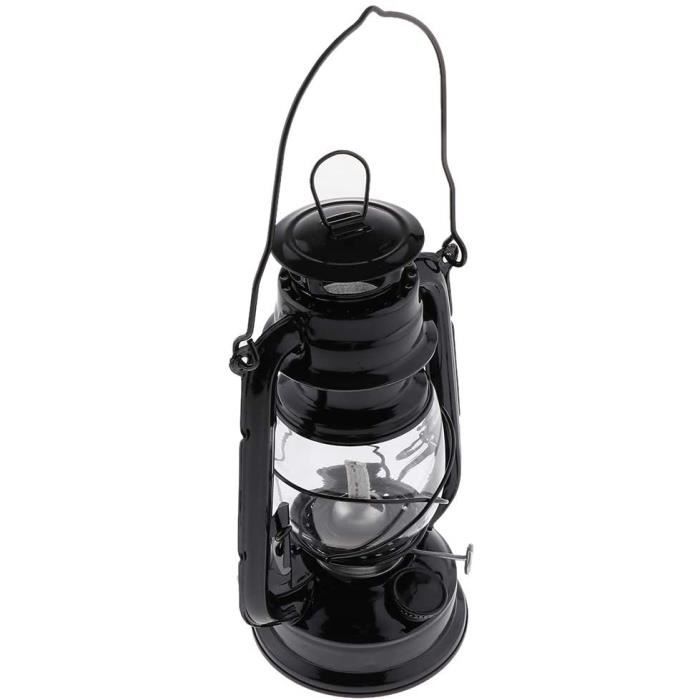 Noir Sharplace Lanterne Douragan De Lampe à Huile En Métal Vintage Pour Utilisation Extérieur 