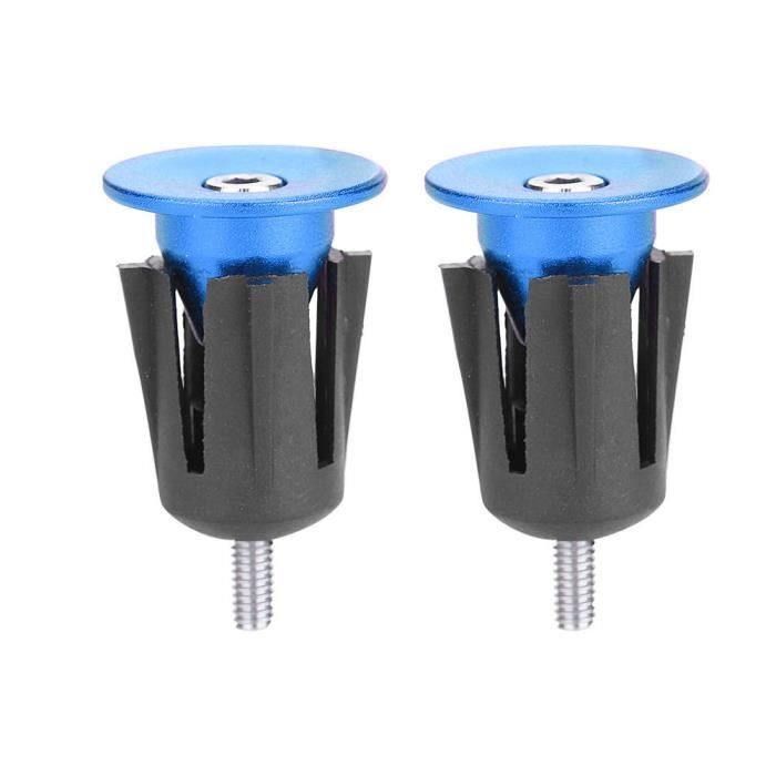 2 Bouchons De Guidon Pour VTT Ou Vélo De Route - Bouchons D'extrémité De Barre Légers - Noir