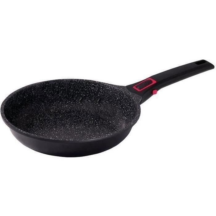 Poêle + manche Granit Pro - D: 20 cm - noir