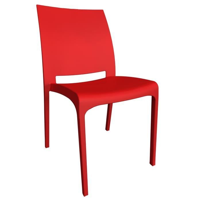 bica 300 chaise rouge 46x54x80 cm rouge