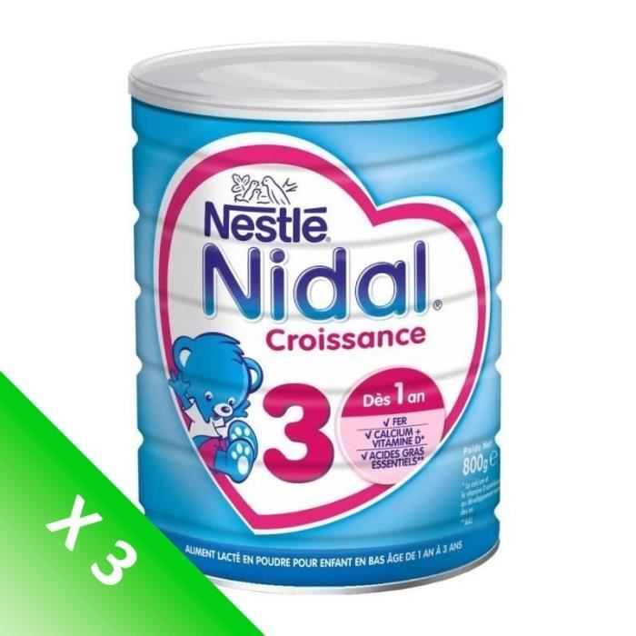 Lot De 3 Nestle Nidal Lait De Croissance En Poudre 800 G De 1 A 3 Ans Achat Vente Lait De Croissance Lot De 3 Nestle Nidal Lait