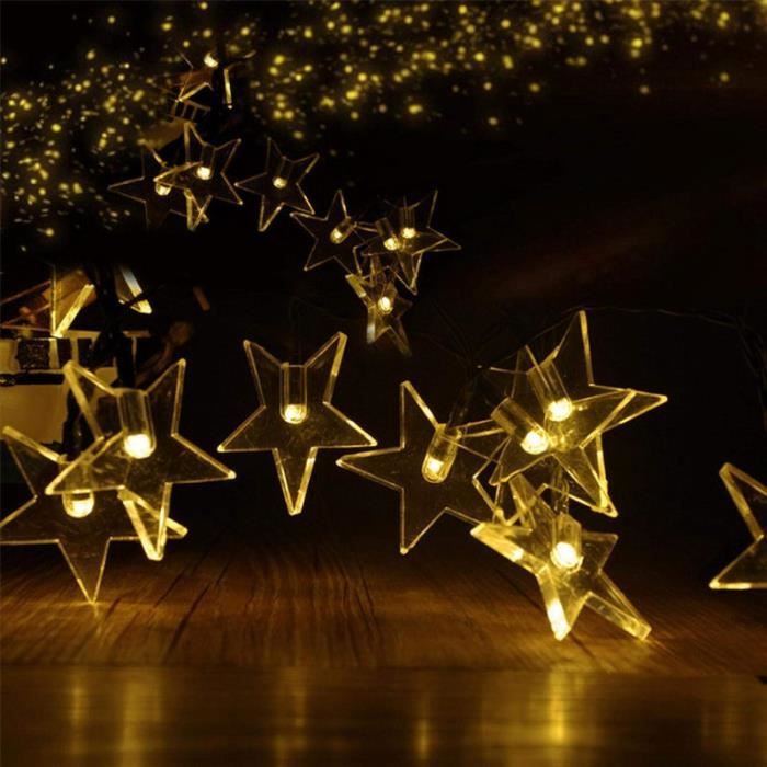 Guirlande Lumineuse Solaire Marocaine 7m 50 LED - IP65 étanche, 8 Modes, Pour Jardin Et Fêtes