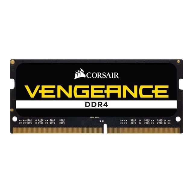 Vente Memoire PC Corsair Vengeance DDR4 64 Go: 4 x 16 Go SO DIMM 260 broches 2666 MHz - PC4-21300 CL18 1.2 V mémoire sans tampon non ECC pas cher