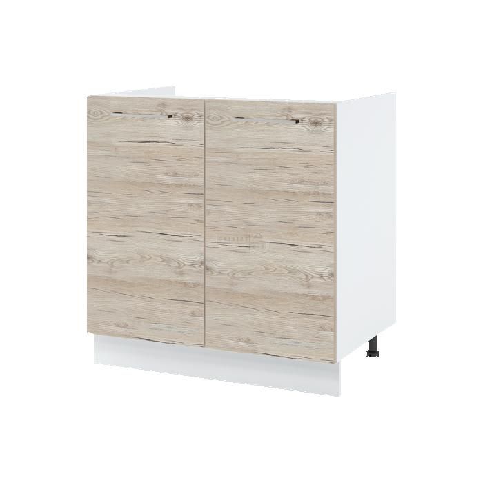 Meuble sous-évier Bellissi Noyer Blanchi 2 portes L 80 cm - Cuisineandcie Meuble sous-évier Bellissi Noyer Blanchi 2 portes L 80 cm - Cuisineandcie