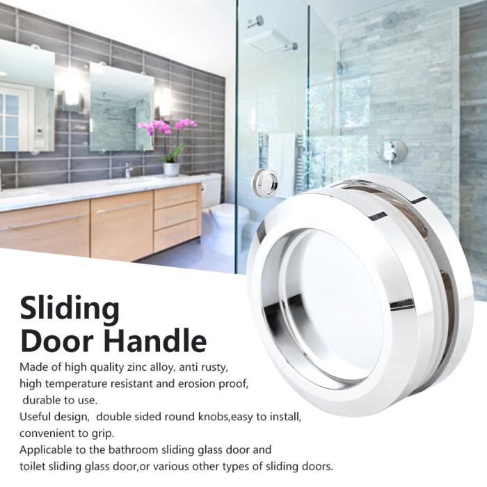 bouton coulissant de porte en verre salle de bain poignee ronde a double face porte en bois cdiscount bricolage