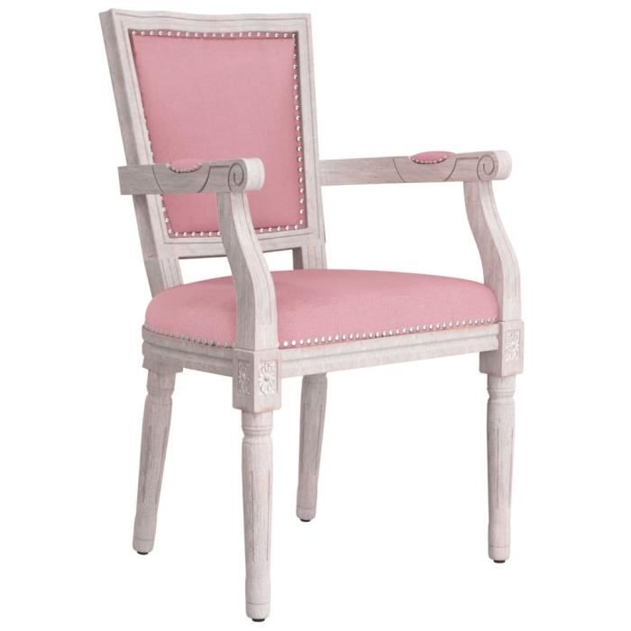 Chaise De Salle à Manger En Velours Rose - Style Vintage Glamour, 80 Cm