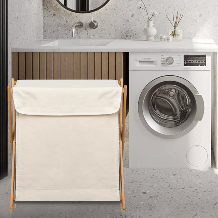 Tnarru Panier à Linge Pliable, Panier à Linge avec Roues, Cintre, Sac de Magasinage Ajouré pour Dortoir, Buanderie, Maison, Voyage m Tnarru Panier à Linge Pliable, Panier à Linge avec Roues, Cintre, Sac de Magasinage Ajouré pour Dortoir, Buanderie, Maison, Voyage m