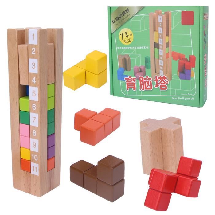 ESTINK Bloc de construction Blocs de construction en bois pour enfants ...