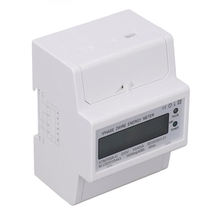 Compteur D'Énergie Monophasé Din Rail Compteur D'Énergie 4P Led Jauge