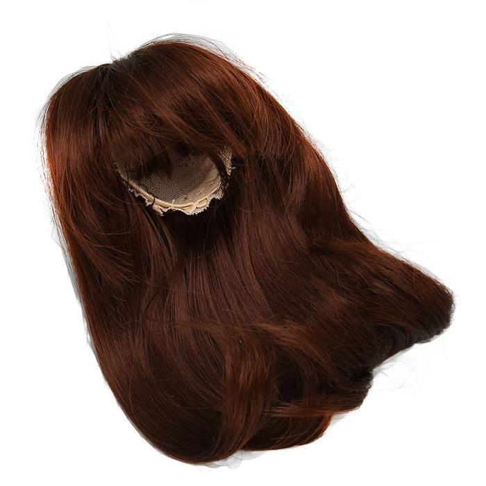 Perruque De Poupée T4 (24cm) En 100% Cheveux Naturels - Pour
