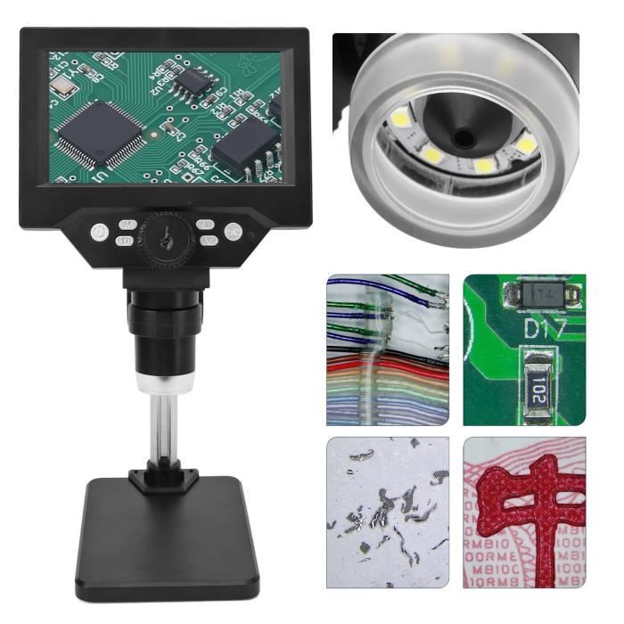 JIE Microscope Numérique Lcd Microscope Numérique Avec, 5,5 Pouces Lcd ...